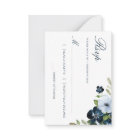 aquarelle bleu bleu floral marine carte RSVP