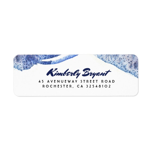 Aquarelle bleu cristal Mariage moderne (Devant)