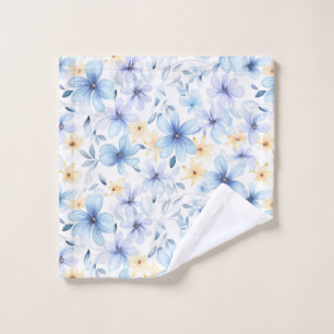aquarelle bleu floral transparent