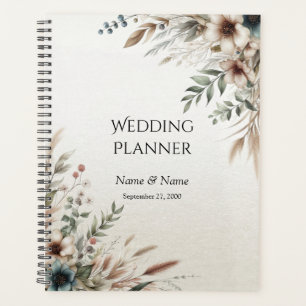 Aquarelle bleu ivoire Planner