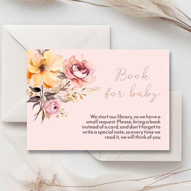 Aquarelle bleu rose fille bébé invitation douche (Blush pink and peach peonies watercolor girl baby shower invitation )