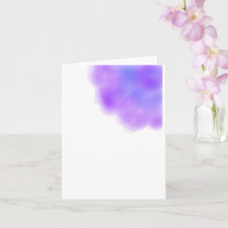 Aquarelle bleu simple plié Carte de voeux