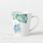 Aquarelle bleu turquoise tropicale Mug de tortue m