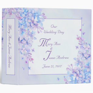 Aquarelle bleu violet Lilac Flower 2" Classeur