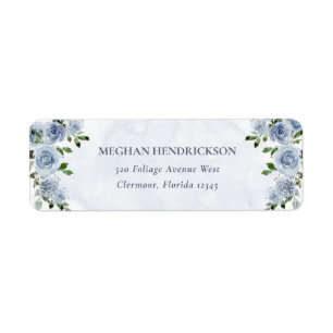 Aquarelle Bleue Plutôt Dusty Fleurs