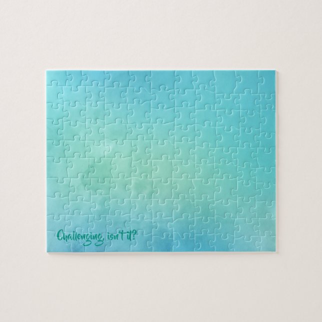 Aquarelle bleue Puzzle frustrant (Horizontal)