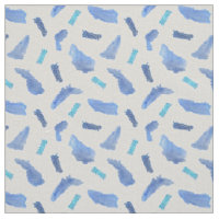 Aquarelle bleue Spots Tissu de linge d'ivoire
