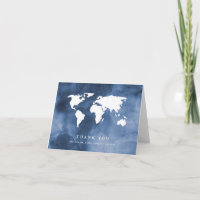 Aquarelle bleue | World Map Merci