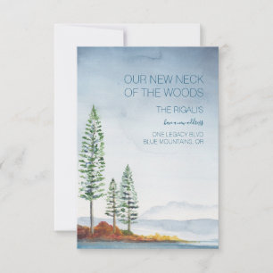 Aquarelle Blue Mountains Moving Faire-part
