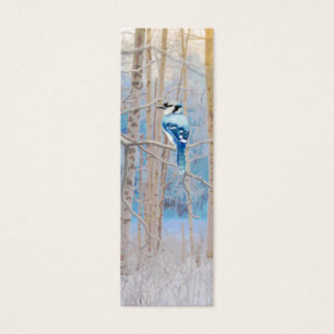 Aquarelle Bluejay Bird en Signet d'oiseaux foresti