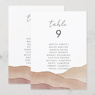 Aquarelle Boho Abstraite   Carte graphique de sièg