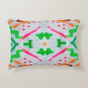 Aquarelle Boho Decor. Boho Blue Pillow. Aquarelle  Accent Pillow