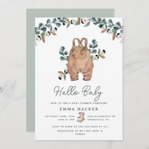 Aquarelle Boho Genre Neutre Douche Invitation