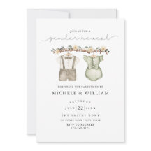Aquarelle Boho Genre Reveal Party Invitation