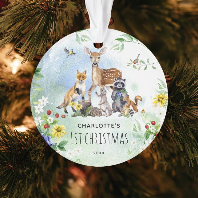 Aquarelle Bois Forêt Animaux 1er Noël (Créateur téléchargé)