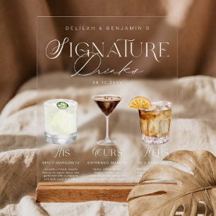 Aquarelle Boissons Cocktail Mariage Sien Tien Notr