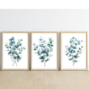 Aquarelle botanique d'Eucalyptus