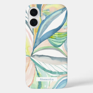 Aquarelle botanique étui téléphonique personnalisé