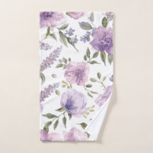 Aquarelle botanique florale violette lavande