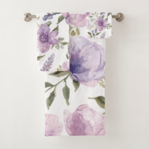 Aquarelle botanique florale violette lavande