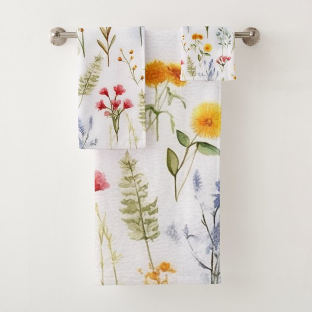 Aquarelle botanique moderne fleur sauvage (En situation)