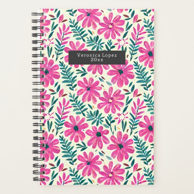 Aquarelle Botanique Rose Daisies (Devant)