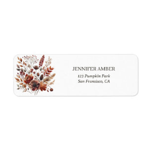 Aquarelle botanique Terre Automne Florales Rustiqu