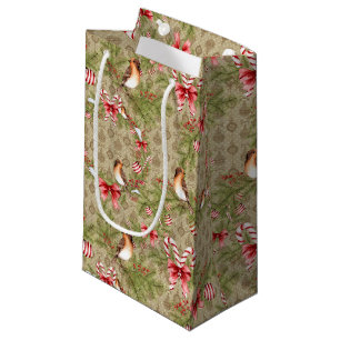 Aquarelle Branches de pin de Noël Holly Sac de pet