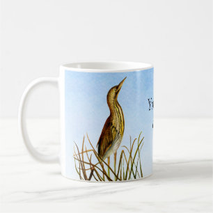 Aquarelle Brown Bittern Bird Peinture de café Mug