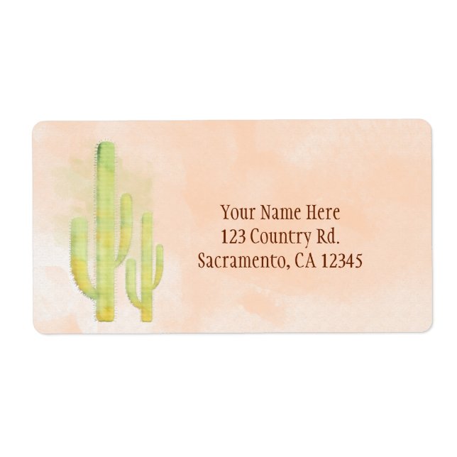 Aquarelle Cactus Simple Sud-Ouest Faveur (Devant)