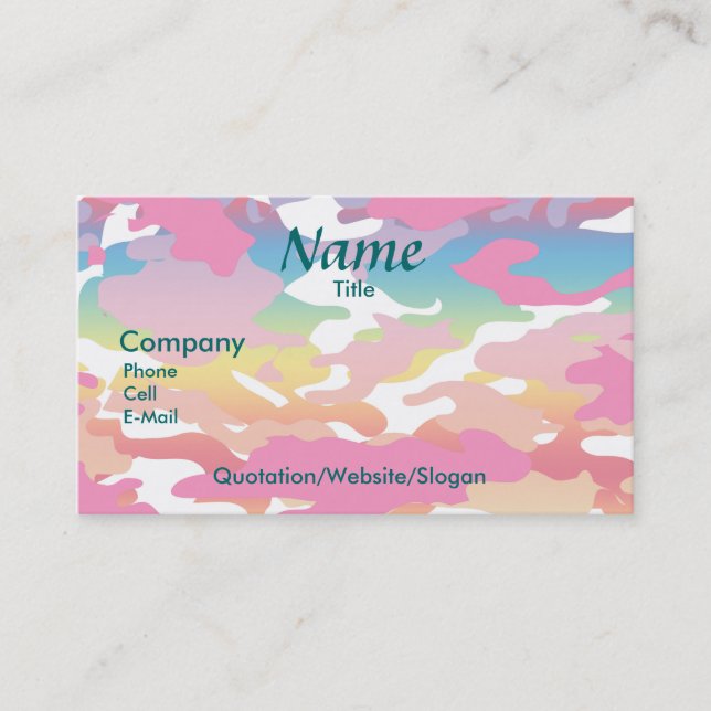 AQUARELLE CAMO - CARTE DE VISITE (Devant)