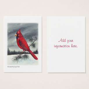 Aquarelle cardinale rouge d'oiseau
