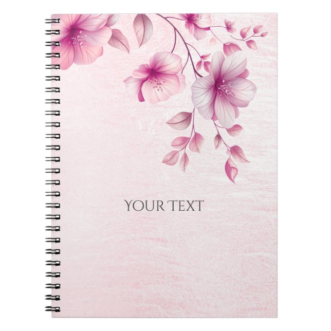 Aquarelle Carnet Fleurs roses (Devant)
