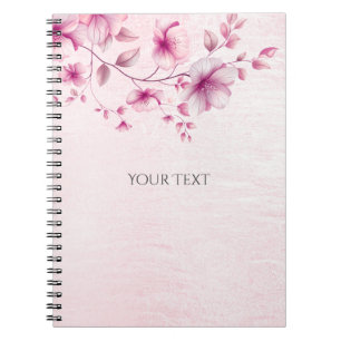 Aquarelle Carnet Fleurs roses