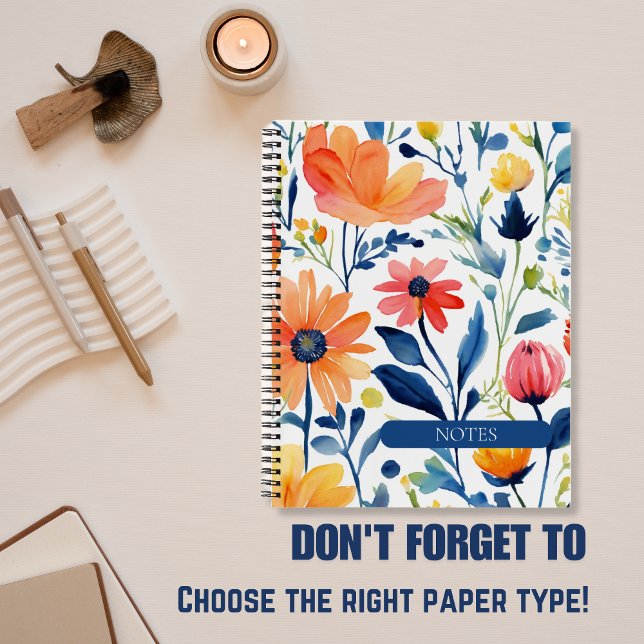 Aquarelle Carnet floral spiral (Créateur téléchargé)