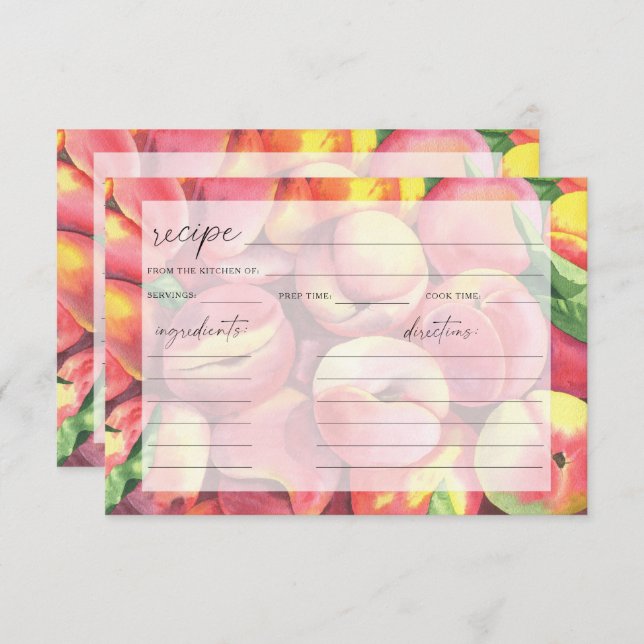 Aquarelle - carte de recette (Devant / Derrière)