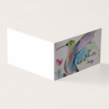 Aquarelle Carte de remerciements colibri