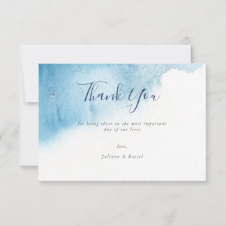 Aquarelle Carte de remerciements de mariage d'hive