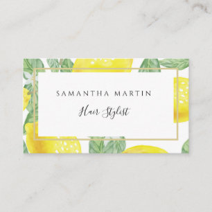 Aquarelle Carte de visite citron moderne
