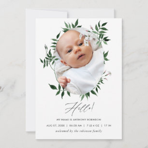 Aquarelle Carte photo de verdure