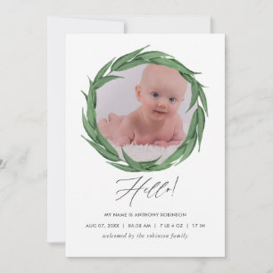 Aquarelle Carte photo de verdure