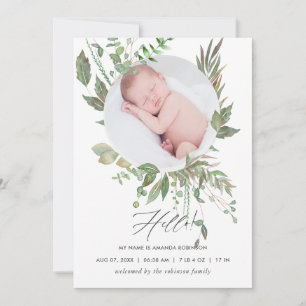 Aquarelle Carte photo de verdure