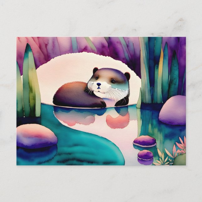 Aquarelle, Carte postale de poste (Devant)