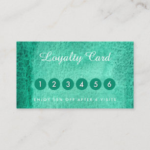 Aquarelle cartes de visite vert mer