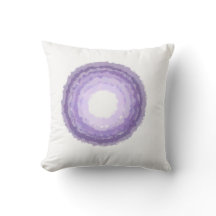 Aquarelle cercle violet design lancer oreiller