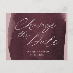aquarelle changer la date carte postale