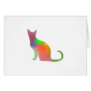 Aquarelle Chat Silhouette