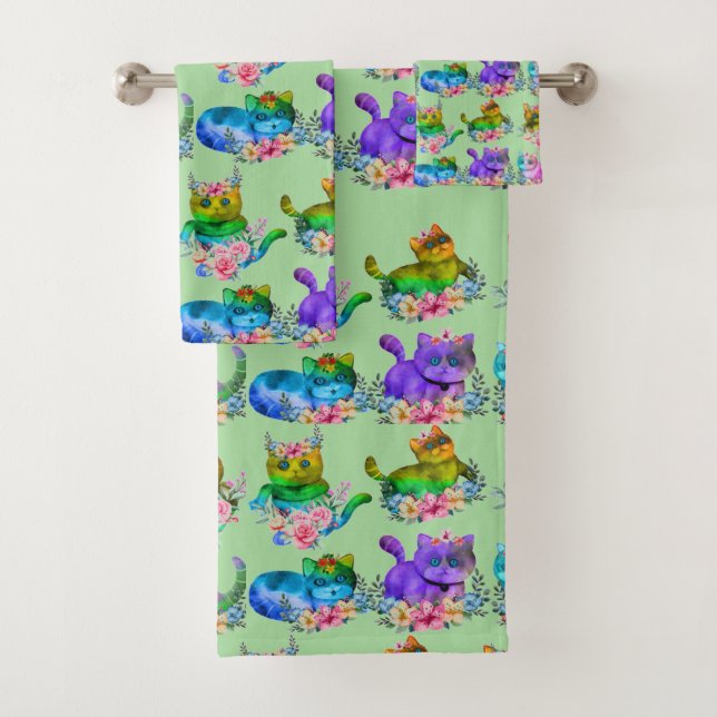 Aquarelle chaton motif, propriétaire chaton (En situation)