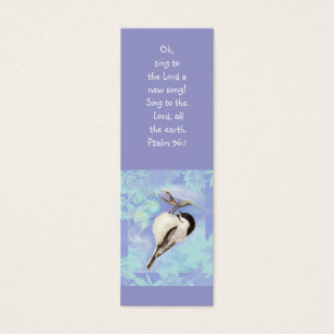 Aquarelle Chickadee Oiseau Écriture Bible Signet