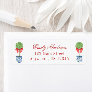 Aquarelle Chinoiserie Bow rouge Topio